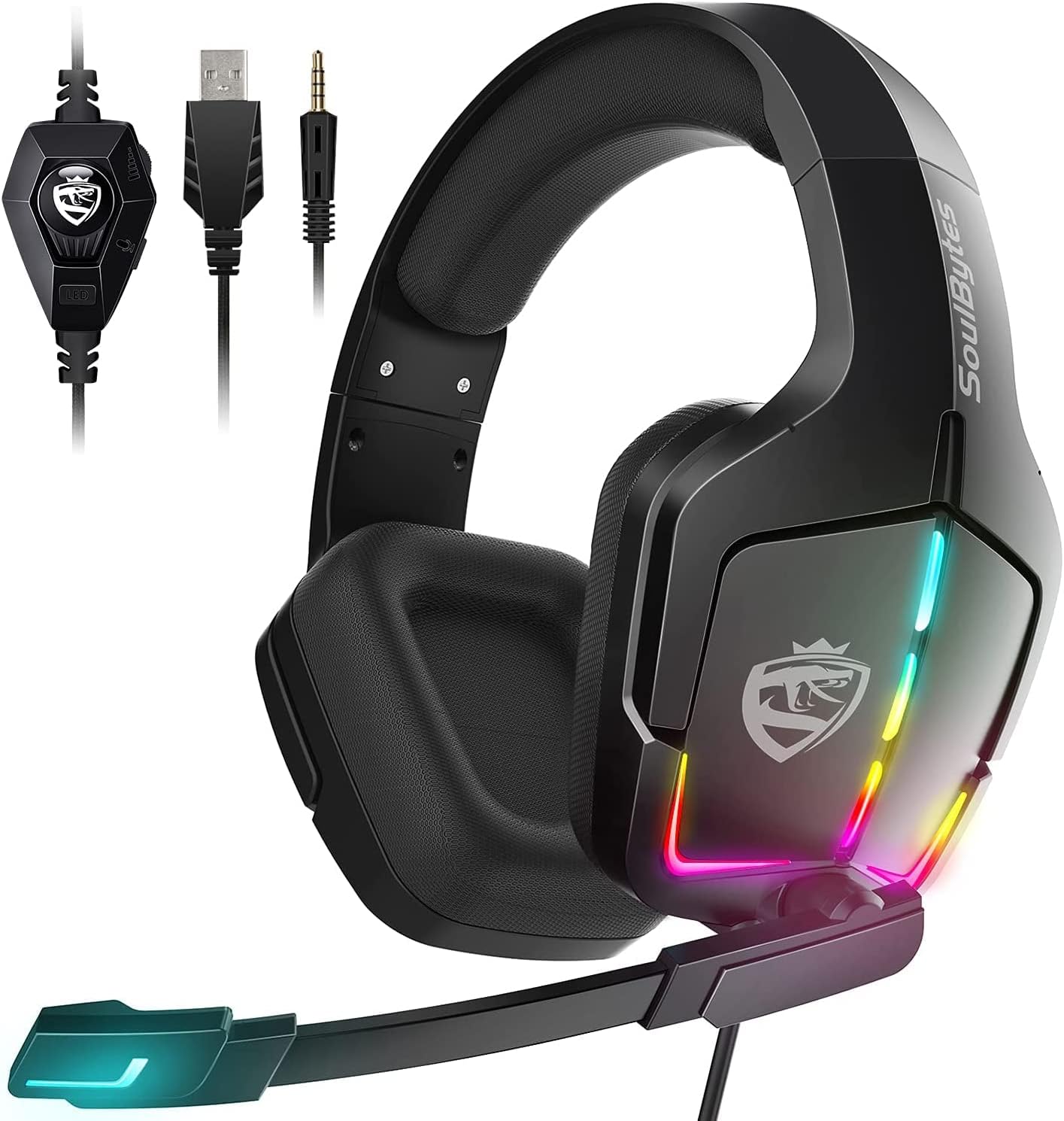 Gaming Headset RGB Wired Computer Headset PS4 Headset